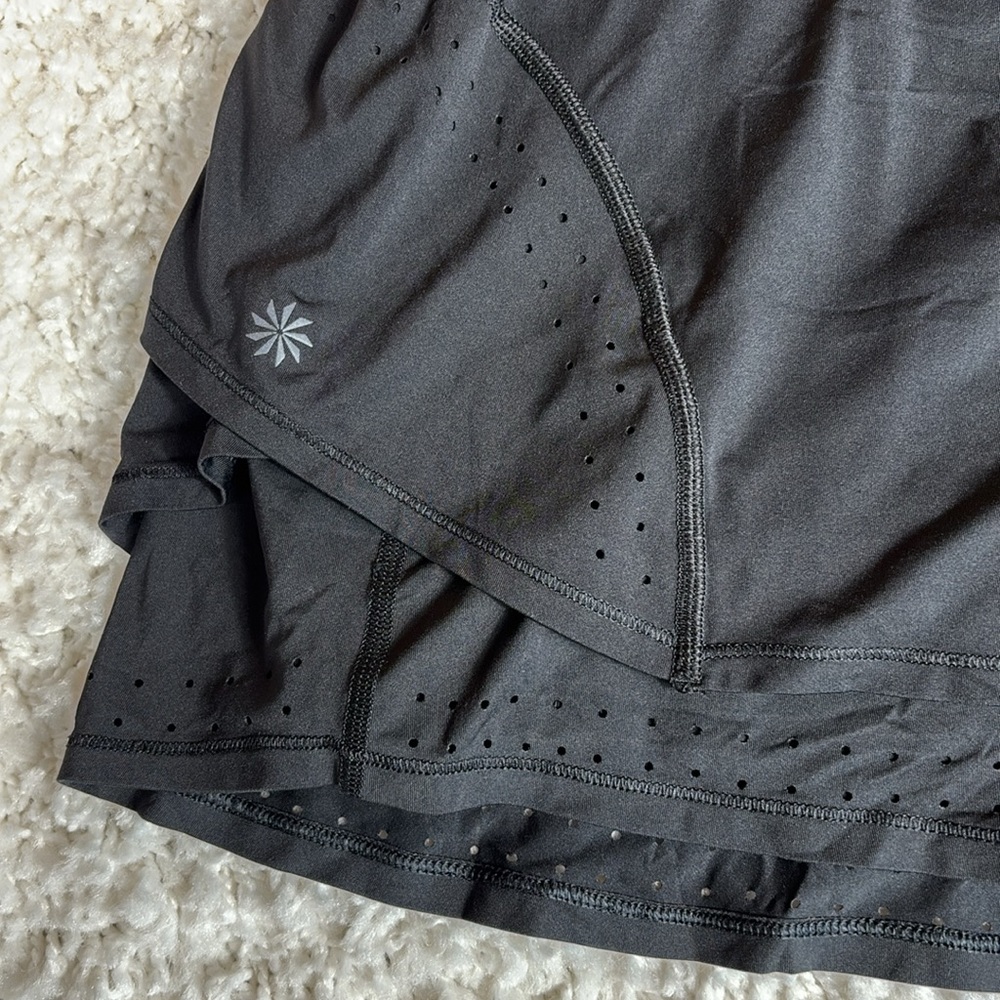 Athleta Stealth Trucool Double Layer Skort in Black, Built-In Shorts, Size XL - Picture 2 of 12